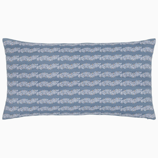 Omkar Slate Bolster by John Robshaw at Fig Linens and Home - 1