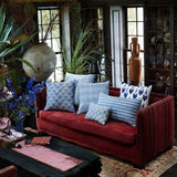 Omkar Slate Bolster by John Robshaw at Fig Linens and Home - 3
