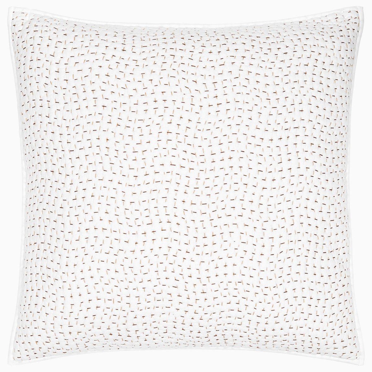 Organic Hand Stitched Coffee Sham by John Robshaw at Fig Linens and Home - 2