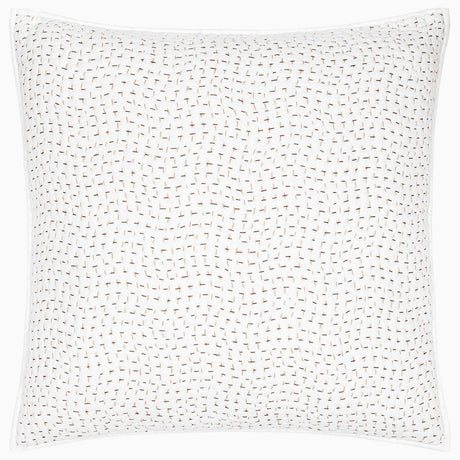 Organic Hand Stitched Coffee Sham by John Robshaw at Fig Linens and Home - 2