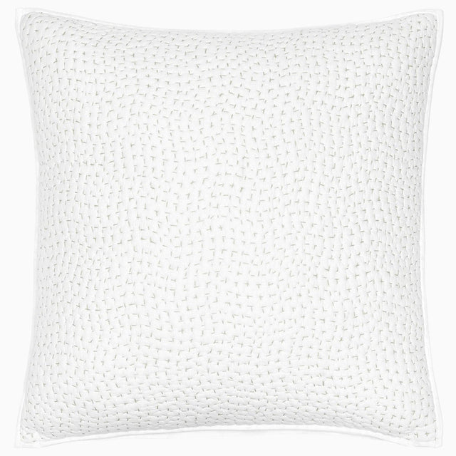 Organic Hand Stitched Sage Sham by John Robshaw at Fig Linens and Home - 2