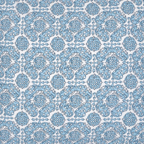 Fabric Swatch - John Robshaw Textiles Sahil Indigo Organic Cotton Bedding at Fig Linens and Home