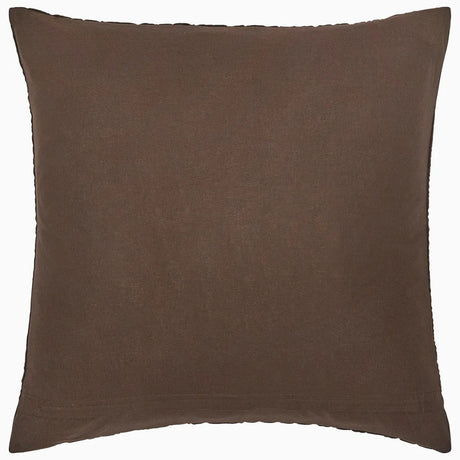 Euro Sham Back - John Robshaw Velvet Coffee Brown Quilted Bedding at Fig Linens and Home