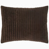 Pillow Sham Front - John Robshaw Velvet Coffee Brown Quilted Bedding at Fig Linens and Home
