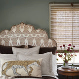 Lifestyle Image with Pillows - John Robshaw Velvet Coffee Brown Quilted Bedding 1