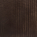 Fabric Swatch - John Robshaw Velvet Coffee Brown Quilted Bedding at Fig Linens and Home
