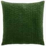 Euro Sham Front - John Robshaw Velvet Moss Quilted Green Bedding at Fig Linens and Home
