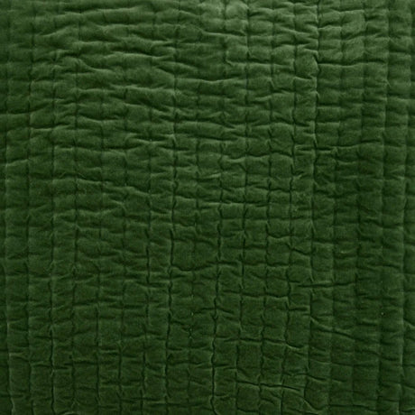 Textile Swatch - John Robshaw Velvet Moss Quilted Green Bedding at Fig Linens and Home