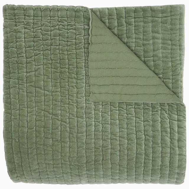Velvet Sage Quilt by John Robshaw at Fig Linens and Home - 1