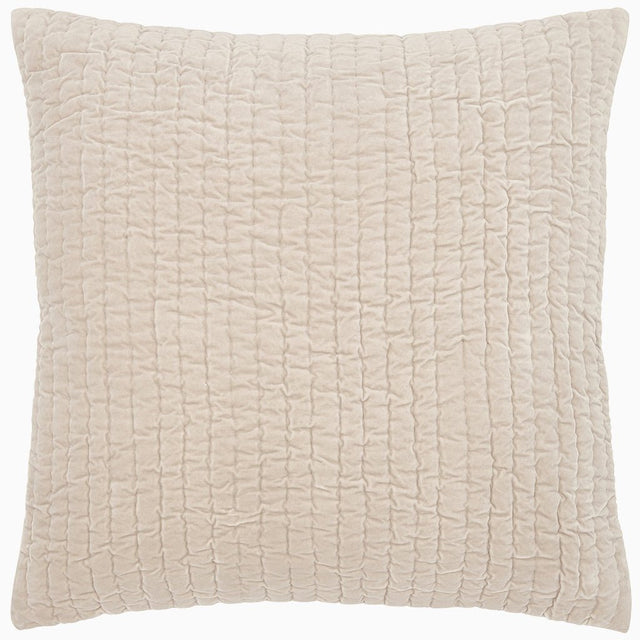Velvet Sand Quilt by John Robshaw Euro Sham 26” x 26” Sand at FIG LINENS AND HOME 6