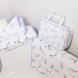 Floral Cosmetic Case by Kassatex in Cornflower Blue at Fig Linens and Home 4