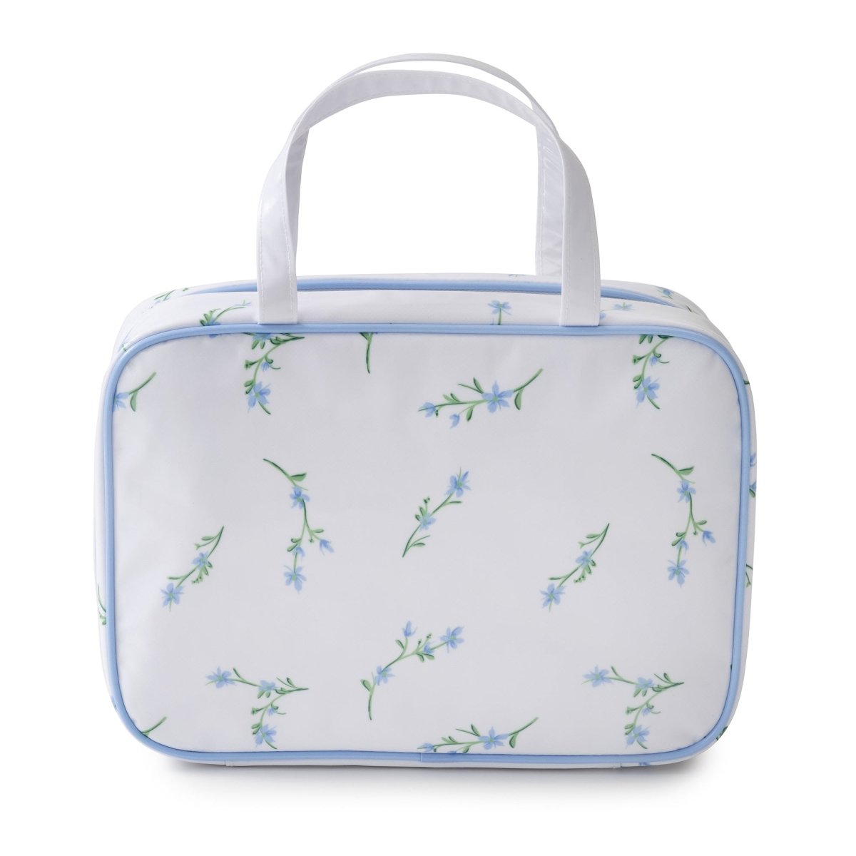 Floral Cosmetic Case by Kassatex in Cornflower Blue at Fig Linens and Home 1