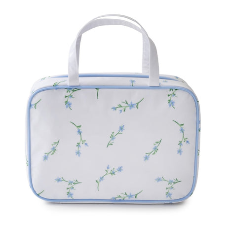Floral Cosmetic Case by Kassatex in Cornflower Blue at Fig Linens and Home 1