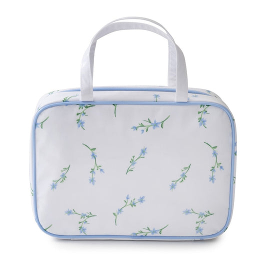 Floral Cosmetic Case by Kassatex in Cornflower Blue at Fig Linens and Home 1