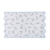 Floral Scallop Bath Mat by Kassatex in Cornflower Blue at Fig Linens and Home