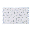 Floral Scallop Bath Mat by Kassatex in Cornflower Blue at Fig Linens and Home