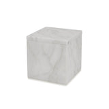 Cotton Jar - Marmol Bath Accessories by Kassatex in White at Fig Linens and Home
