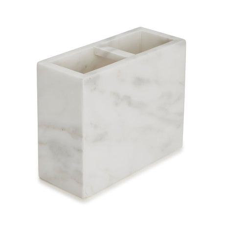 Brush Cup - Marmol Bath Accessories by Kassatex in White at Fig Linens and Home