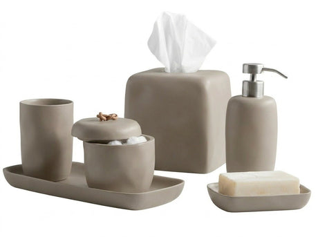 Montecito Putty Bath Accessories by Kassatex | Fig Linens and Home
