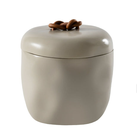 Cotton Jar - Montecito Putty Bath Accessories by Kassatex | Fig Linens and Home