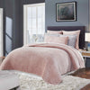 Walton Channel Velvet Quilt by Orchids Lux Home - Rose Pink Lifestyle