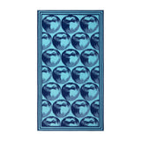 K Apple Blue Jacquard Beach Towel by Kenzo Paris - view 1