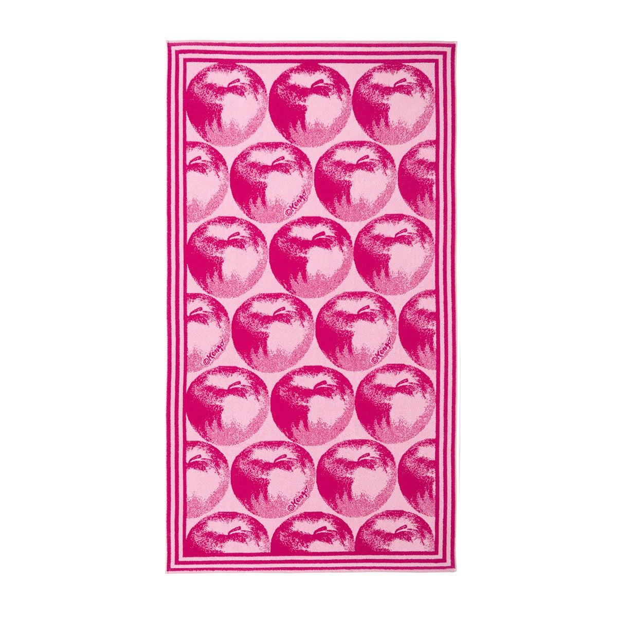 K Apple Pink Jacquard Beach Towel by Kenzo Paris - view 1