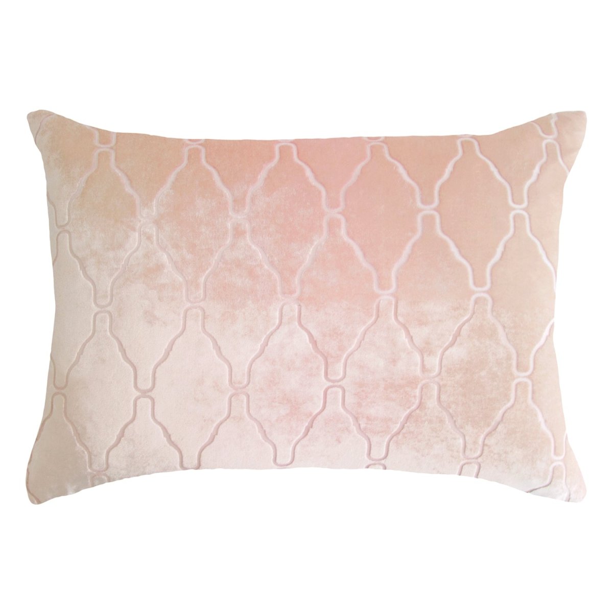Arches Velvet Burnout Pillow Blush Kevin O'Brien 14x20 Blush at FIG LINENS AND HOME 2
