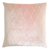 Arches Velvet Burnout Pillow Blush Kevin O'Brien 18x18 Blush at FIG LINENS AND HOME 1