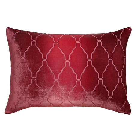 Arches Velvet Burnout Pillow Boysenberry Kevin O'Brien 14x20 Boysenberry at FIG LINENS AND HOME 2