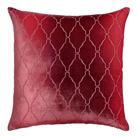 Arches Velvet Burnout Pillow Boysenberry Kevin O'Brien 18x18 Boysenberry at FIG LINENS AND HOME 1