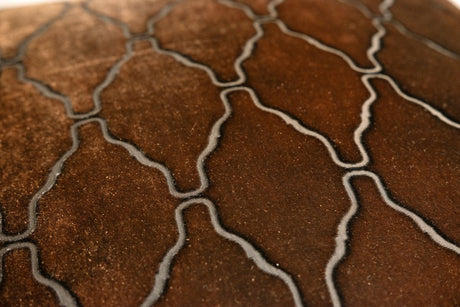 Arches Velvet Burnout Pillow Copper Ivy Kevin O'Brien 14x20 Copper Ivy at FIG LINENS AND HOME 3