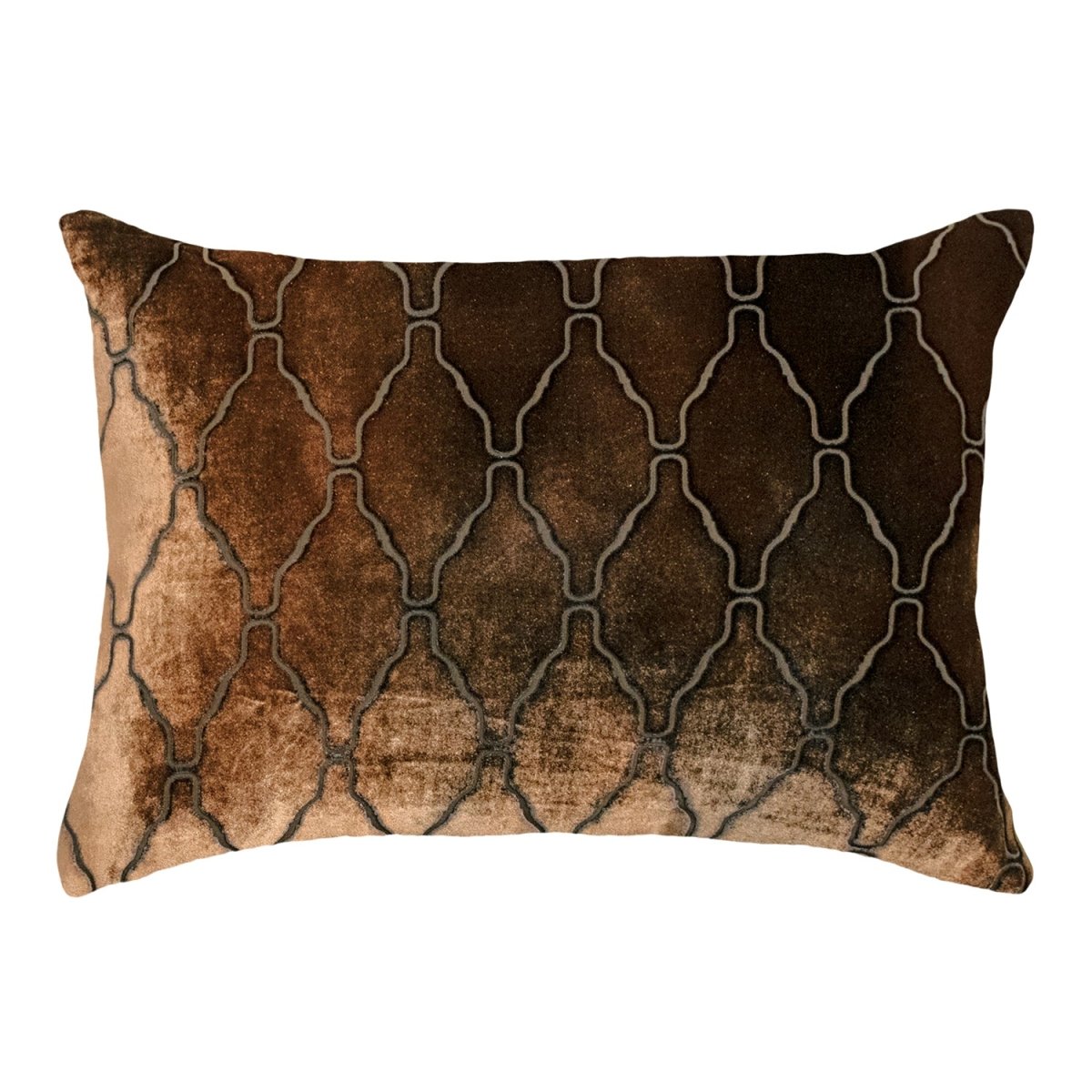 Arches Velvet Burnout Pillow Copper Ivy Kevin O'Brien 14x20 Copper Ivy at FIG LINENS AND HOME 2