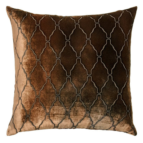Arches Velvet Burnout Pillow Copper Ivy Kevin O'Brien 18x18 Copper Ivy at FIG LINENS AND HOME 1