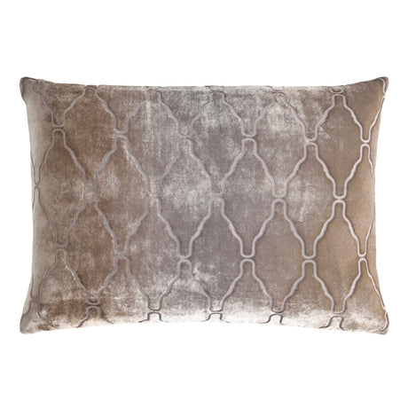 Arches Velvet Burnout Pillow Coyote Kevin O'Brien 14x20 Coyote at FIG LINENS AND HOME 3