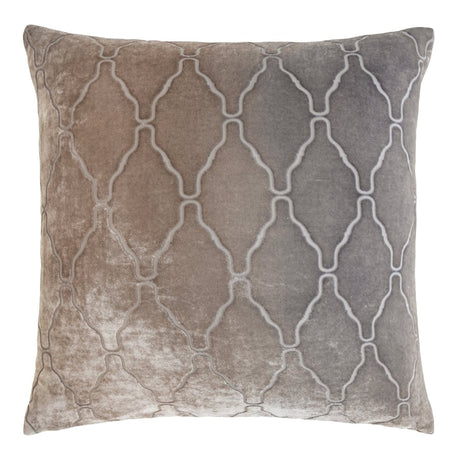 Arches Velvet Burnout Pillow Coyote Kevin O'Brien 18x18 Coyote at FIG LINENS AND HOME 1