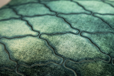 Arches Velvet Burnout Pillow Evergreen Kevin O'Brien 14x20 Evergreen at FIG LINENS AND HOME 3