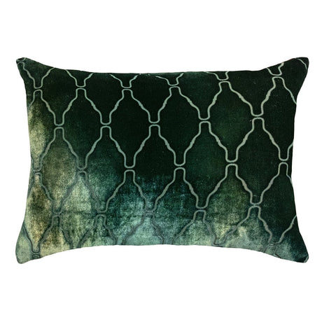 Arches Velvet Burnout Pillow Evergreen Kevin O'Brien 14x20 Evergreen at FIG LINENS AND HOME 2