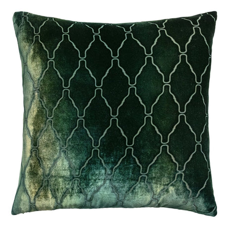 Arches Velvet Burnout Pillow Evergreen Kevin O'Brien 18x18 Evergreen at FIG LINENS AND HOME 1