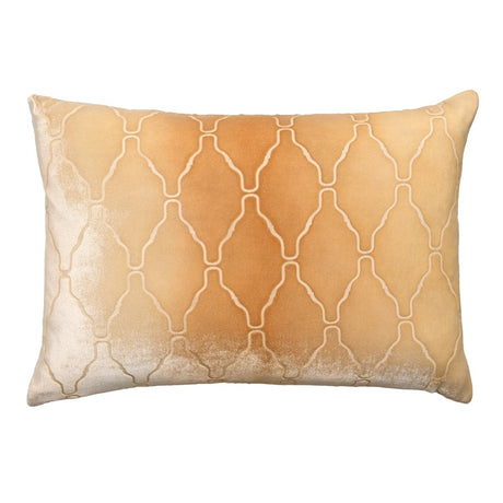Arches Velvet Burnout Pillow Gold Beige Kevin O'Brien 14x20 Gold Beige at FIG LINENS AND HOME 2