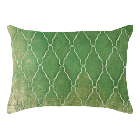 Arches Velvet Burnout Pillow Grass Kevin O'Brien 14x20 Grass at FIG LINENS AND HOME 2