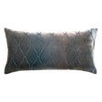 Arches Velvet Burnout Pillow Gunmetal Kevin O'Brien 12x24 Gunmetal at FIG LINENS AND HOME 2