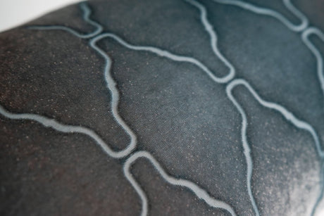 Arches Velvet Burnout Pillow Gunmetal Kevin O'Brien 14x20 Gunmetal at FIG LINENS AND HOME 4