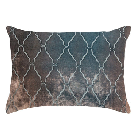 Arches Velvet Burnout Pillow Gunmetal Kevin O'Brien 14x20 Gunmetal at FIG LINENS AND HOME 3