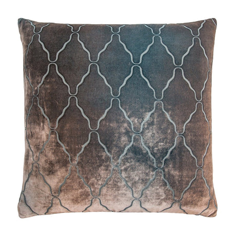 Arches Velvet Burnout Pillow Gunmetal Kevin O'Brien 18x18 Gunmetal at FIG LINENS AND HOME 1