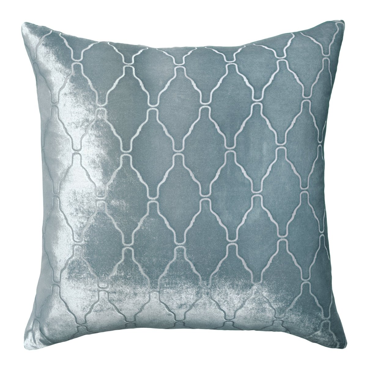 Arches Velvet Burnout Pillow Harbor Kevin O'Brien 18x18 Harbor at FIG LINENS AND HOME 1
