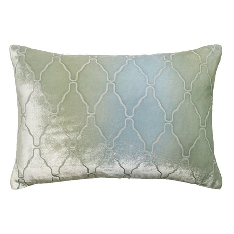 Arches Velvet Burnout Pillow Ice Kevin O'Brien 14x20 Ice at FIG LINENS AND HOME 2