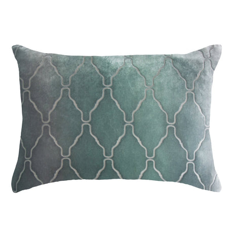 Arches Velvet Burnout Pillow Jade Kevin O'Brien 14x20 Jade at FIG LINENS AND HOME 3