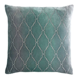 Arches Velvet Burnout Pillow Jade Kevin O'Brien 18x18 Jade at FIG LINENS AND HOME 1