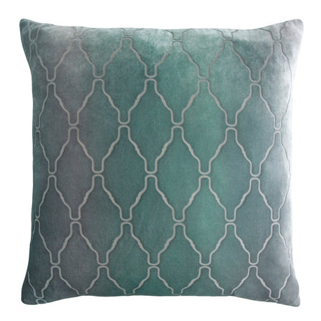 Arches Velvet Burnout Pillow Jade Kevin O'Brien 18x18 Jade at FIG LINENS AND HOME 1